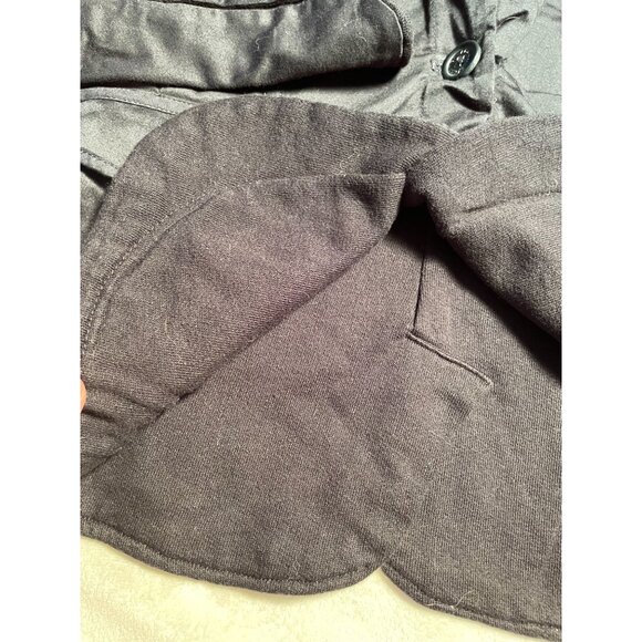 Armani Exchange Womens Black Hooded Jacket Button Details M Dolphin Hem Classic - Picture 9 of 11